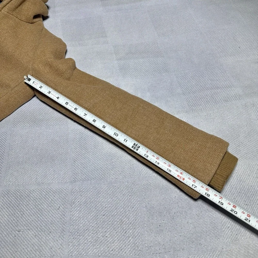 J Crew Brown Wool Lodge Coat Women's Size 00 Italian Stadium Cloth Nello Gori - Picture 13 of 14